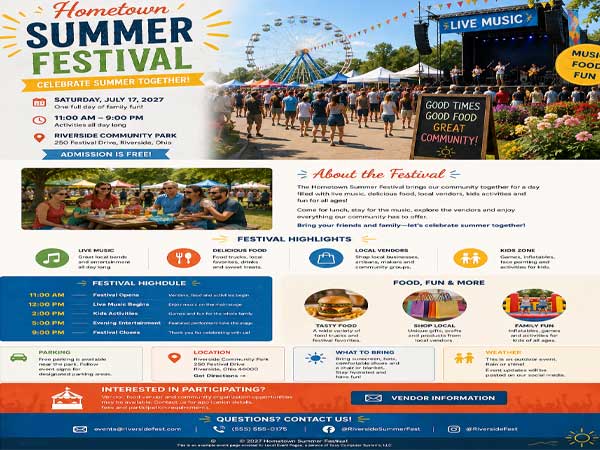 example summer festival page